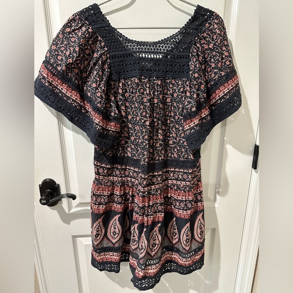 Sea New York Aurora Crochet Panel Printed Dress - Picture 2 of 10